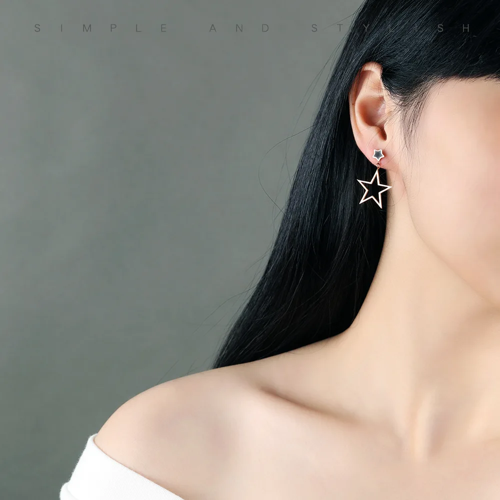 

BLC-36 Temperament five-pointed star earrings European and American simple trendy star earrings personalized ear jewelry