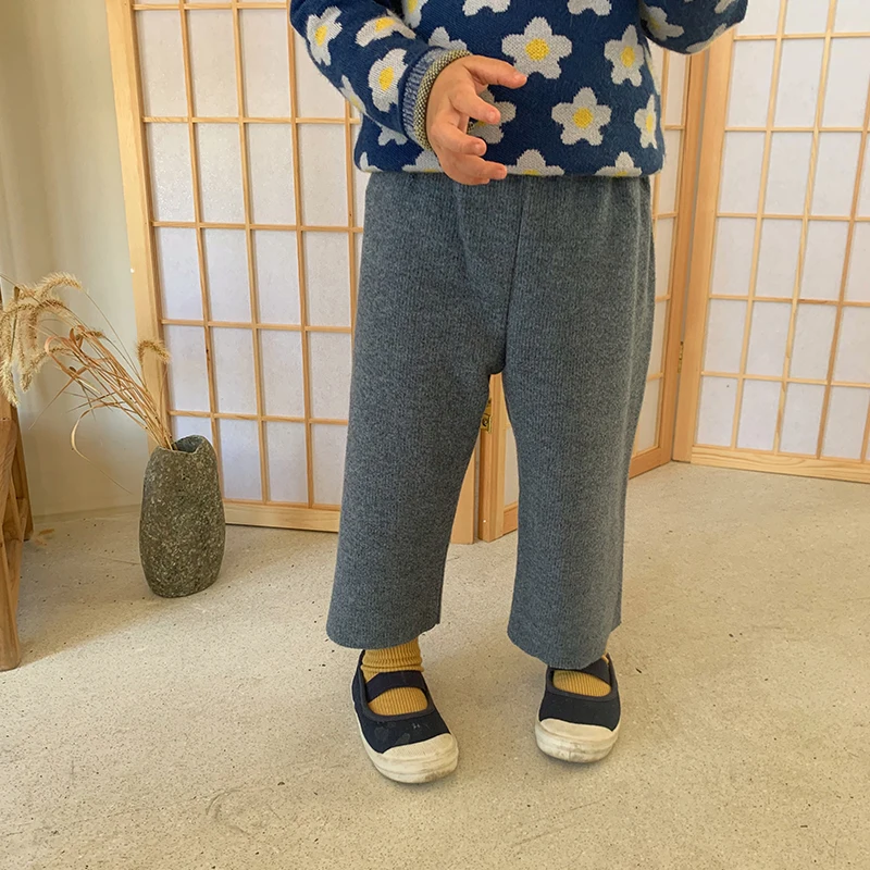 Штаны для девочек из чистого хлопка сезон весна осень детские спортивные