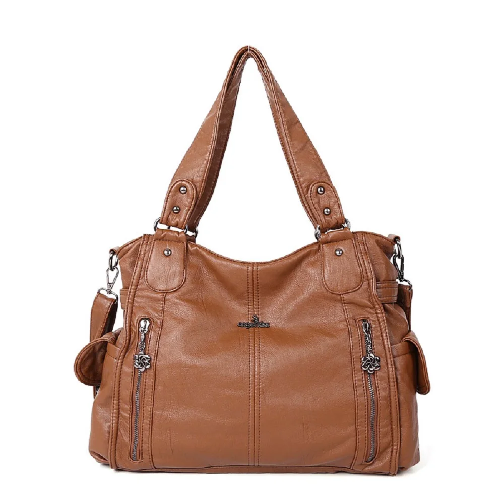 Angelkiss Women Bags PU Shoulder Soft Handbag Fashion Messenger Bag Ladies Satchel Multi-pocket Purse Female Tote | Багаж и сумки