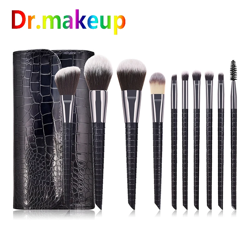 10 шт. кисти для макияжа горячий набор профессиональных кистей инструменты мягкий