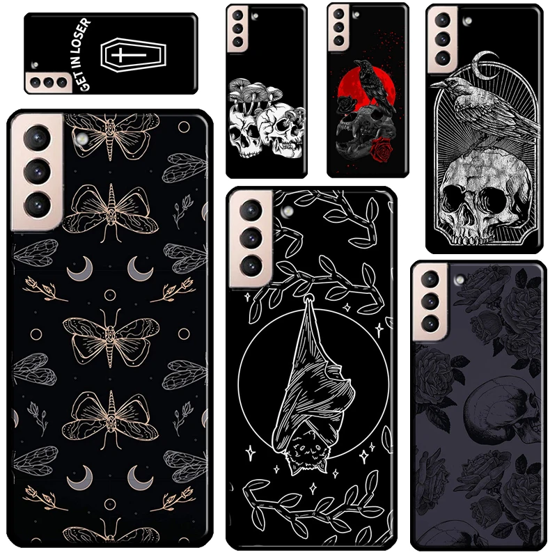

Skull Gothic Creepy Pastel Goth Cover For Samsung Galaxy S21 Ultra Note 20 Note 10 S8 S9 S10 S22 Plus S20 FE Phone Case