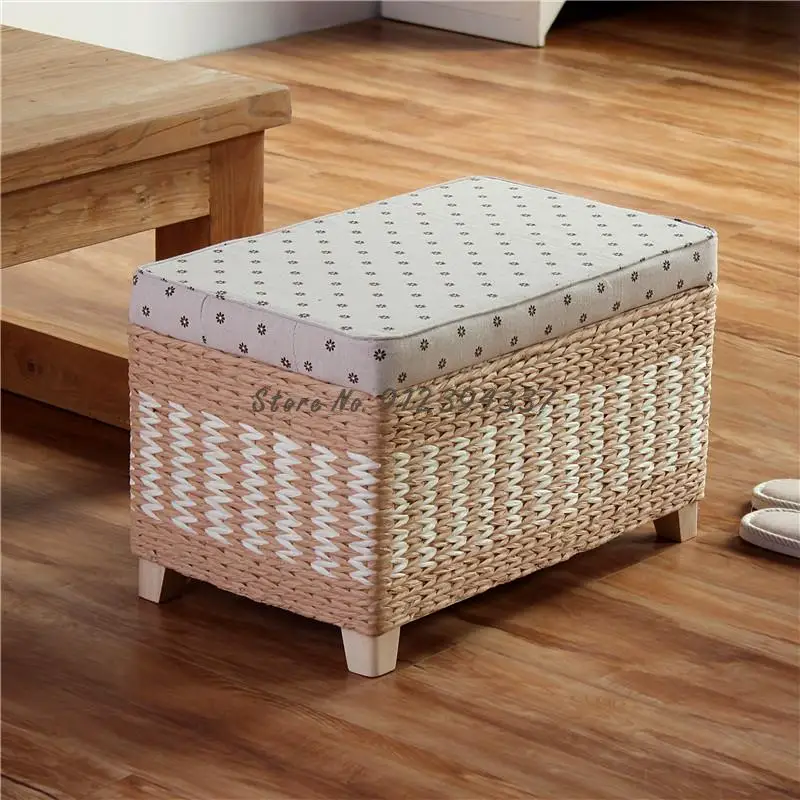 Табурет для хранения в японском стиле табурет из массива дерева дома смены обуви