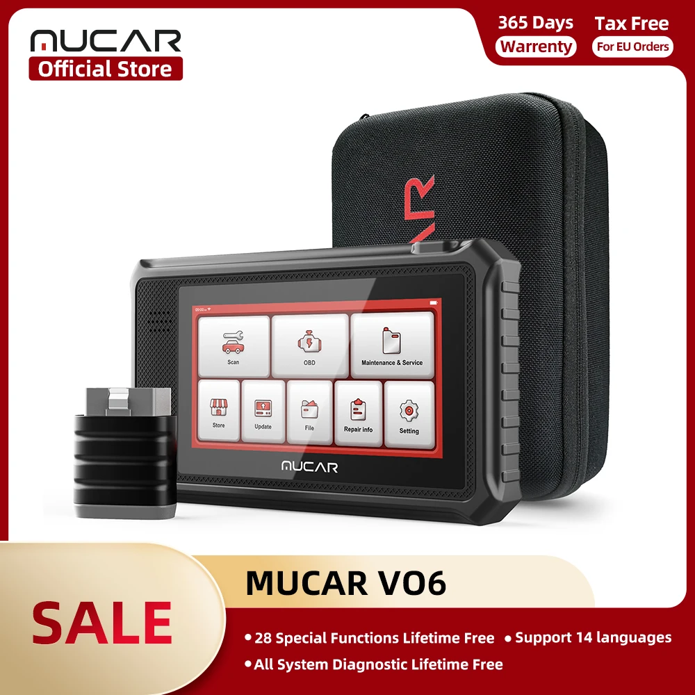 

Диагностический сканер MUCAR VO6 Obd 2, профессиональный прибор для диагностики автомобиля, с 28 переключателями