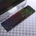 Механическая клавиатура со светодиодной подсветкой, USB игровые клавиатуры, модная офисная Проводная USB клавиатура для геймера, ноутбука, компьютера teclado, геймера