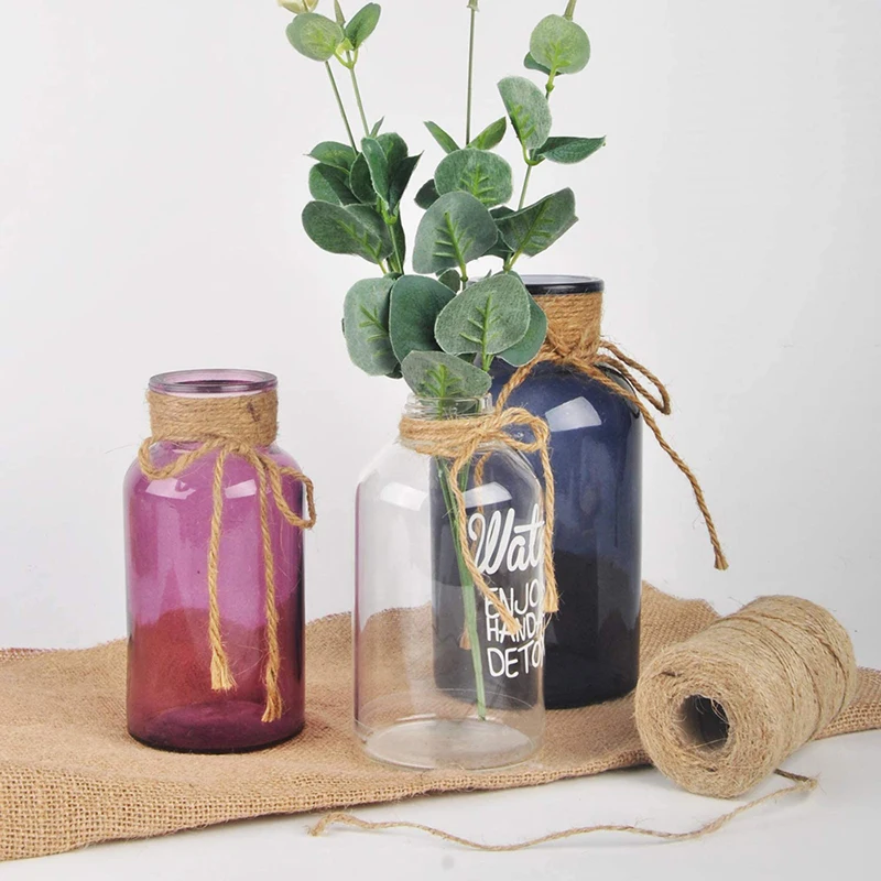 Плетеный шпагат из натурального джута 2 мм 100 м/лот | Дом и сад