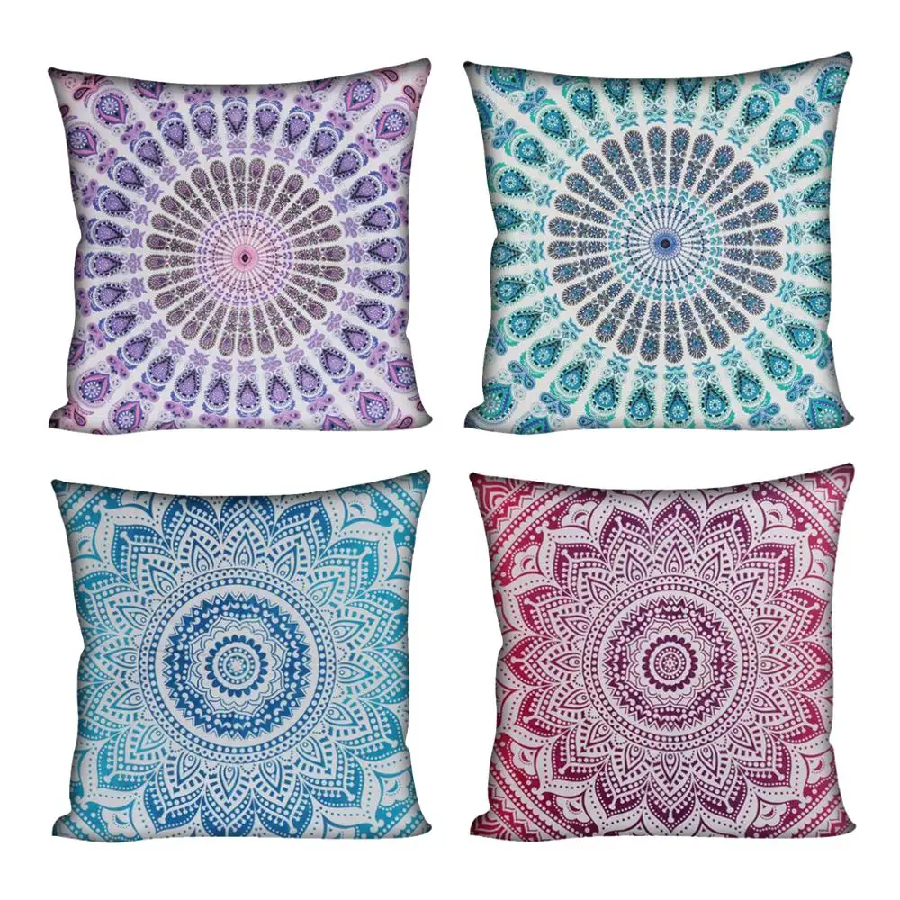 

Mandala Cushion Cover Geometric Patterns Pillow Pillowcase Polyester 45*45 Throw Pillow Home Decor Pillowcover