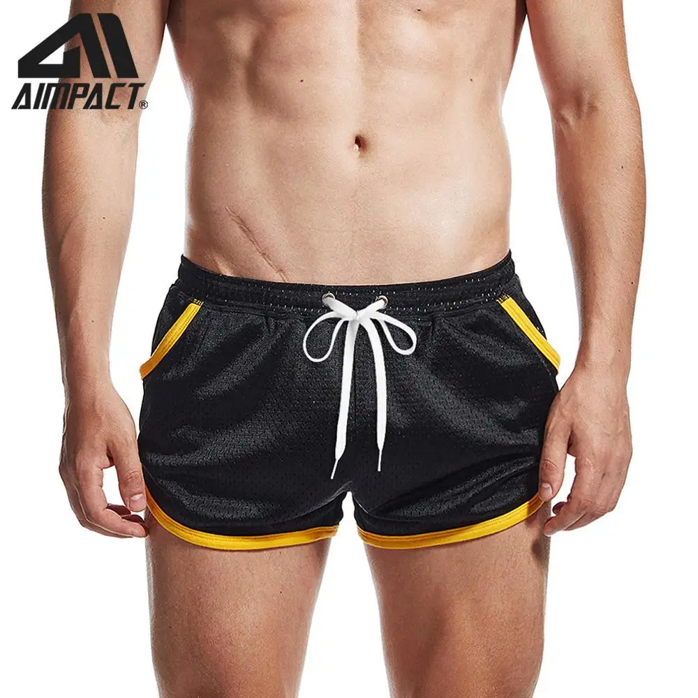AIMPACT Athletic 3 Inch Workout Gym Booty Swimwear Shorts Sexy for Men Marathon Running Sleepwear