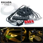 Светодиодная лента RGB для салона автомобиля, неоновое украшение, атмосферсветильник, декоративная лампа для приборной панели автомобиля