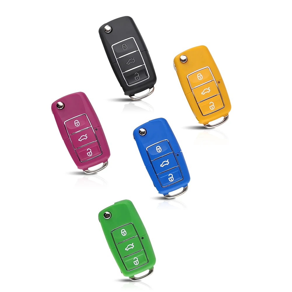 OkeyTech Новый чехол для автомобильного ключа с 3 кнопками VW Golf Bora Polo Passat Toledo SEAT Leon Skoda