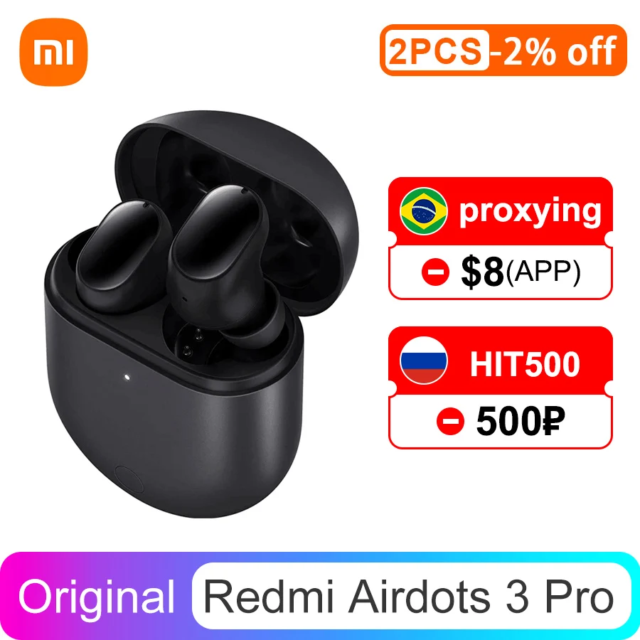 Глобальная версия Xiaomi Redmi Buds 3 Pro TWS наушники шум IPX4 водонепроницаемость 69 мм
