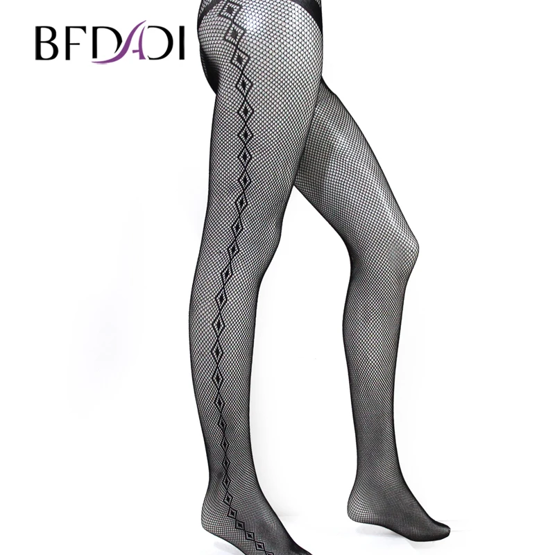 BFDADI распродажа новые модные женские чулки в сеточку женское черное Сетчатое
