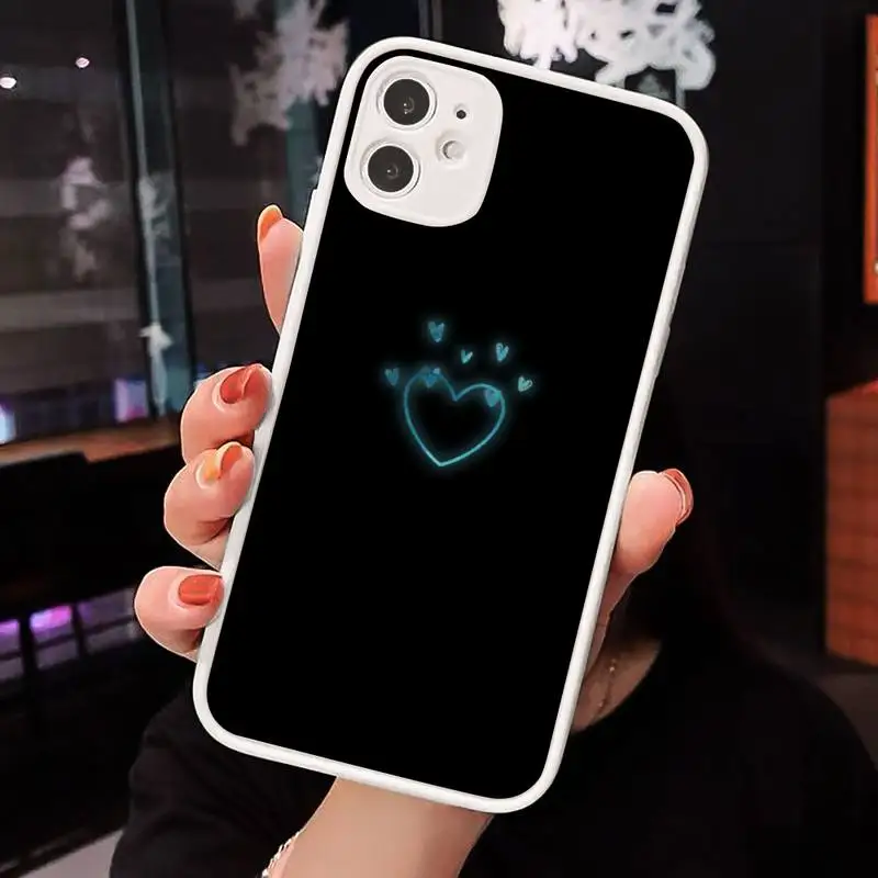 

love black letter simple fashion Phone Case Matte Transparent for iPhone 7 8 11 12 s mini pro X XS XR MAX Plus cover funda