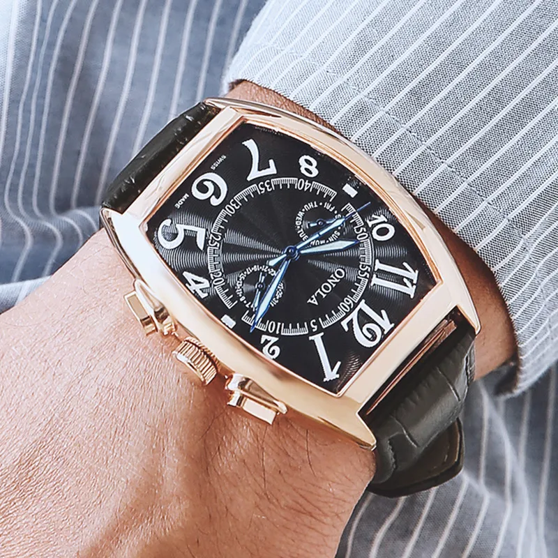 Классический дизайн, автоматические мужские часы, Tourbillon, механические часы со скелетом, мужские, с защитой от ветра, водонепроницаемые, кожаные, Relogio Masculino