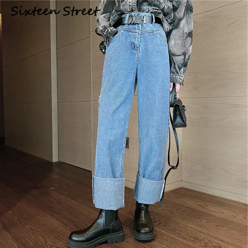

High Waist Jeans Women Harem Pants Loose Casual Plus Size High Street Denim Long Trousers Pantalon Vintage Autumn 2020 Korean