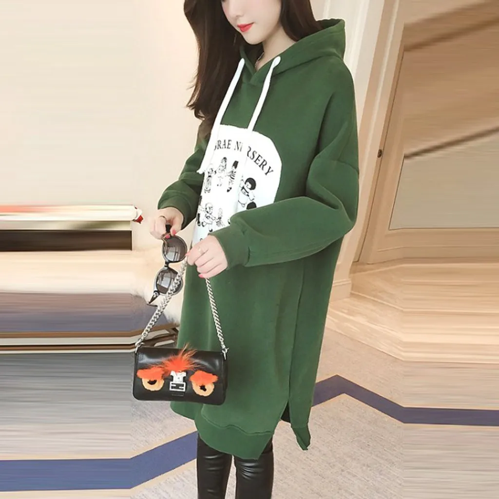 Платье женское средней длины с длинным рукавом и карманами батальных