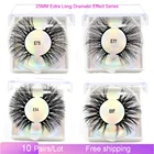 10 партлот visofree 25 мм ресницы драматические длинные норковые ресницы для макияжа полноразмерные ресницы 3D норковые ресницы многоразовые норковые ресницы россыпью