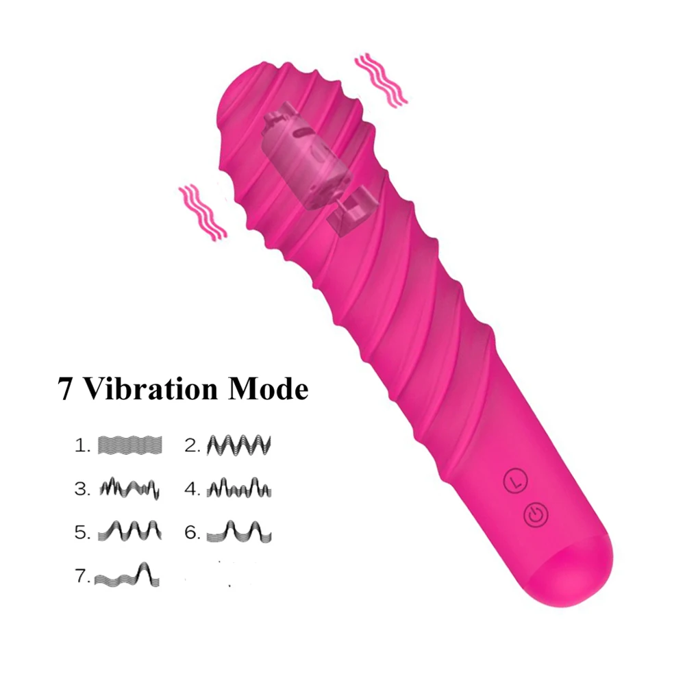 Вибратор фаллоимитатор спиральный винт для стимуляции G Spot водонепроницаемый