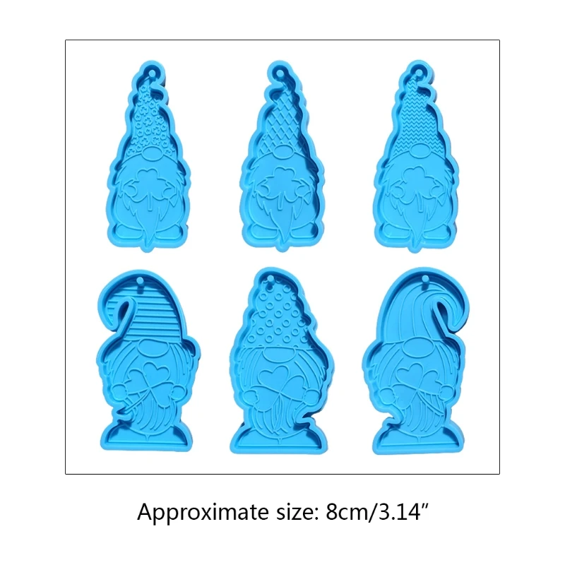 

2021 New DIY Crafts Epoxy Resin Mold Irish Festival Faceless Doll Keychain Silicone Mould 2020 trend