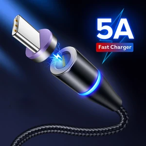 Магнитный кабель GETIHU USB Type-C, 5 А, для телефонов Huawei P40, P30, P20, Mate 20 Pro, Samsung, Xiaomi Mi