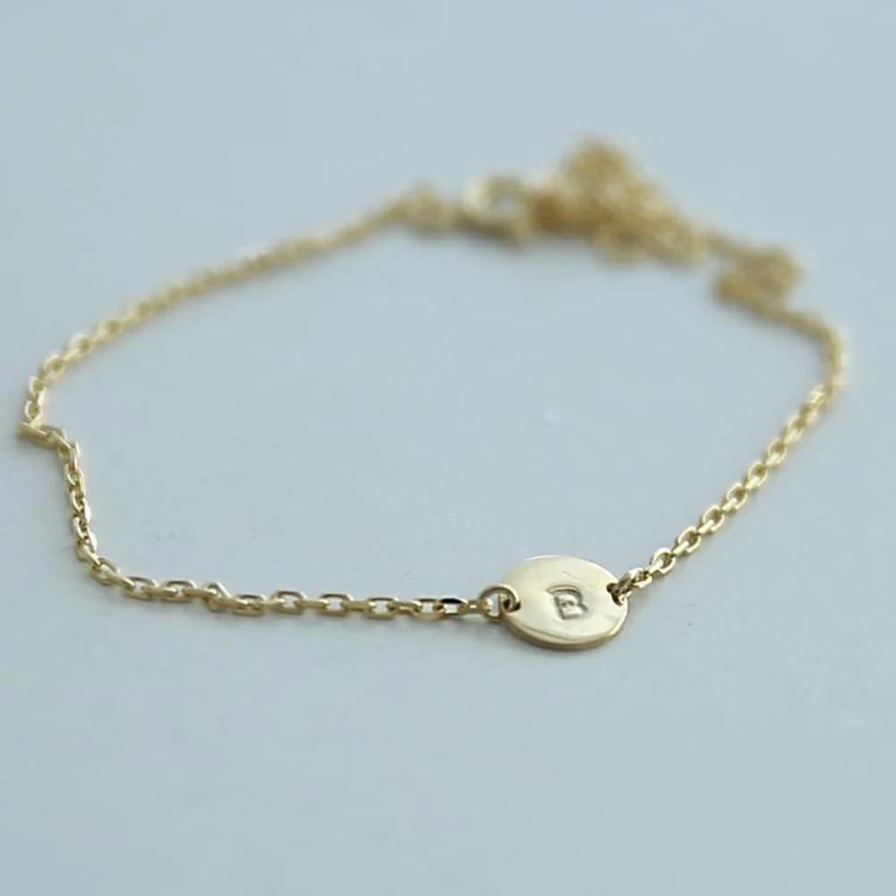 FYW A Z круглая бирка браслет персонализированные пользовательские именной