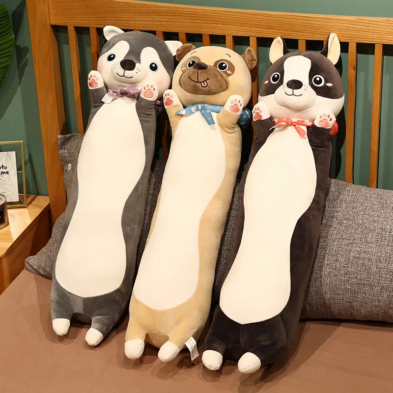 

Zqswkl 70/90/110cm creative travel dog doll puppy plush toys for children girls long pillow decorative room large stuffed toys