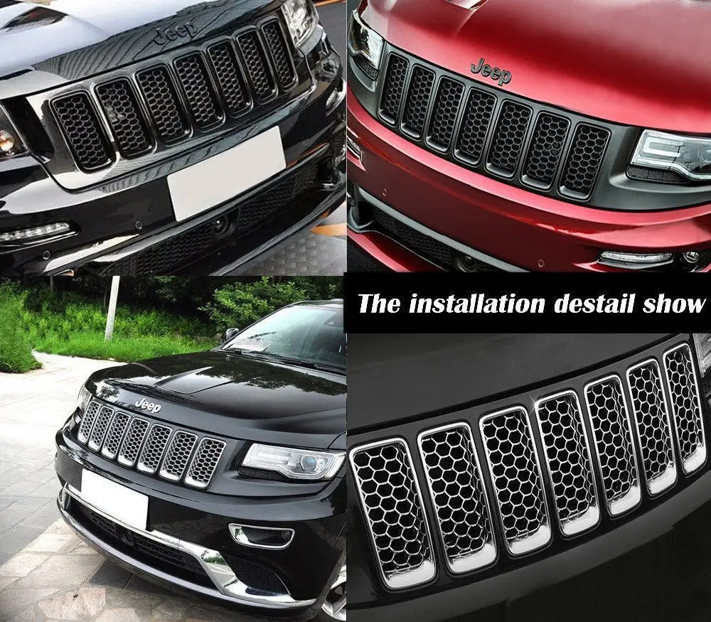 Комплект вставок для решетки радиатора передняя решетка Jeep Grand Cherokee 2014 2016|Лепнина