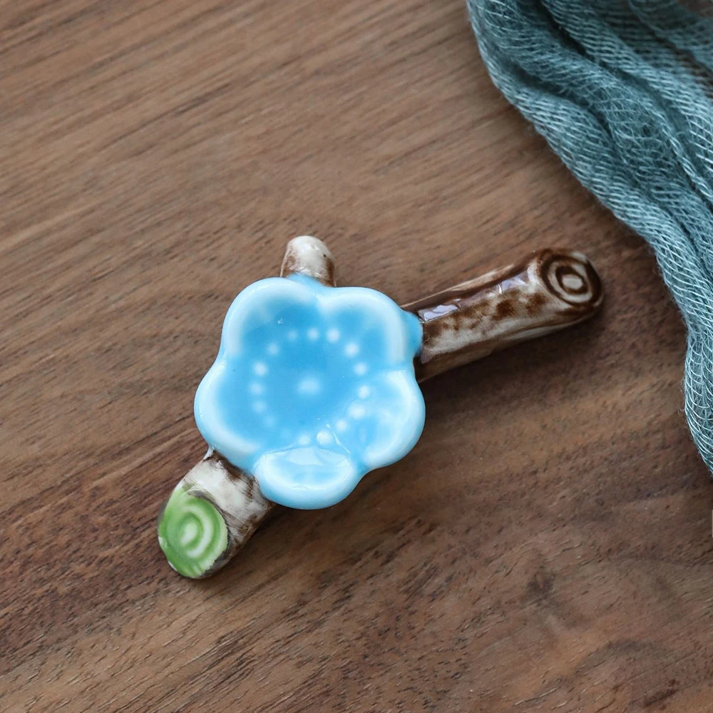 Керамическая искусственная подставка с китайским цветком сливы украшение для