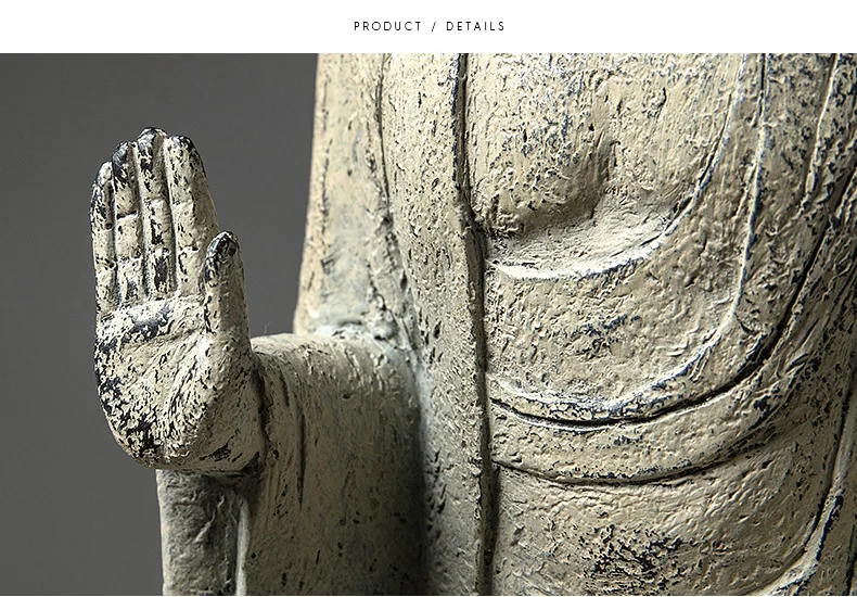

[HHT] New Chinese Style Buddha Statue Ornaments Entrance Living Room TV Cabinet Zen Sculpture Home Decorations Resin Crafts