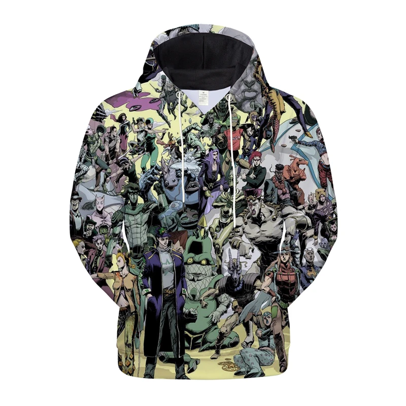 

JoJo Bizarre Adventure Cosplay Sweater Coat Jacket With Hat Coat Anime Lovers Adult COS Apparel Christmas Halloween Gift Unisex