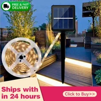 2021 new hot sales 12345m outdoor solar led flexible light strip outdoor courtyard wall decoration light strip dropshipping