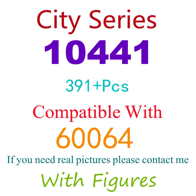 

391Pcs 10441 Building Block Toy City Series 60064 Assembled Building Block Children's Toy Gifts
