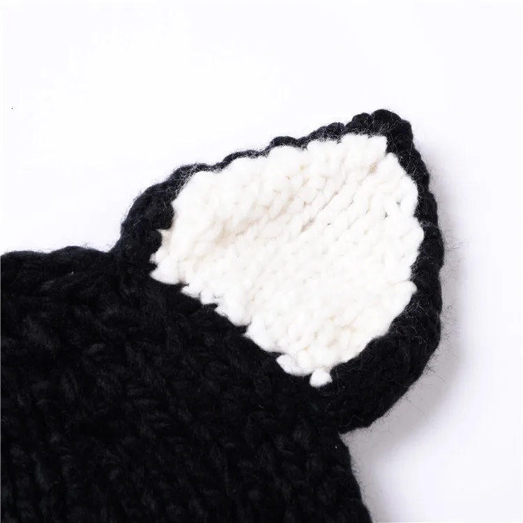 Manual Knitting Girls Keep Warm Coarse Wool Hat Cartoon Seven kinds Fox Weave Hat Kitty Squirrel Little Bear Rabbit Cloak Hat