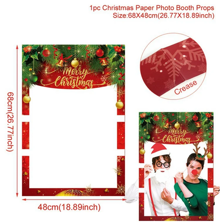 Photo Frame 4 Noel Рождественское украшение для рождественские украшения для дома деревянная подвеска Рождественский Декор рождественские воздушные шары - Цвет: Photo Frame 4