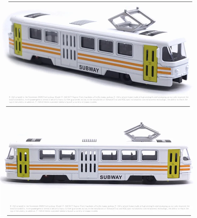 1/90 Игрушечная модель трамвая из сплава, звуковая и музыкальный светильник, игрушечный автобус метро, оригинальная посылка