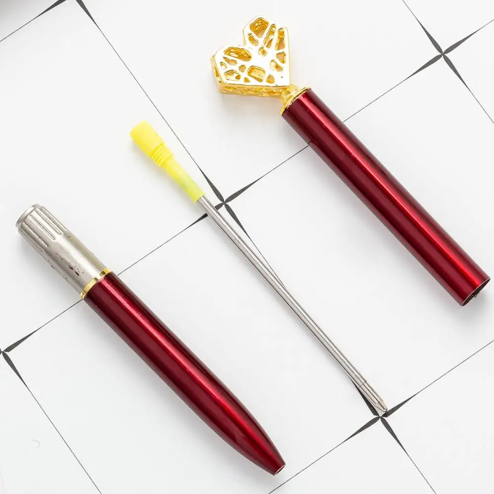 1 шт. миниатюрная шариковая ручка металлический карандаш для любви мм черные