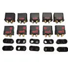 5 пар, сверхмощный разъем для аккумулятора с защитой от свечи, позолоченная вилка большого размера, штекер, гнездо с оболочкой для модели радиоуправляемого автомобиля, дрона