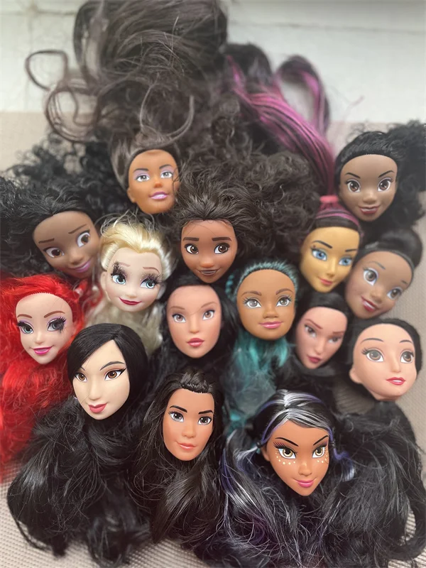 Новые милые кукольные головки принцессы Эльза Русалка кукла голова куклы
