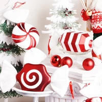 32cm large candy pendant christmas decorations wedding decorations red and white painted gold party decorations home decoration