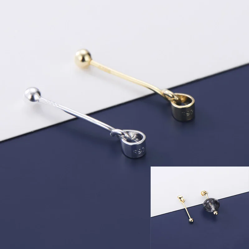 Застежка-Пряжка для подвески на ожерелье из серебра 925 пробы с бусинами менее 12 мм