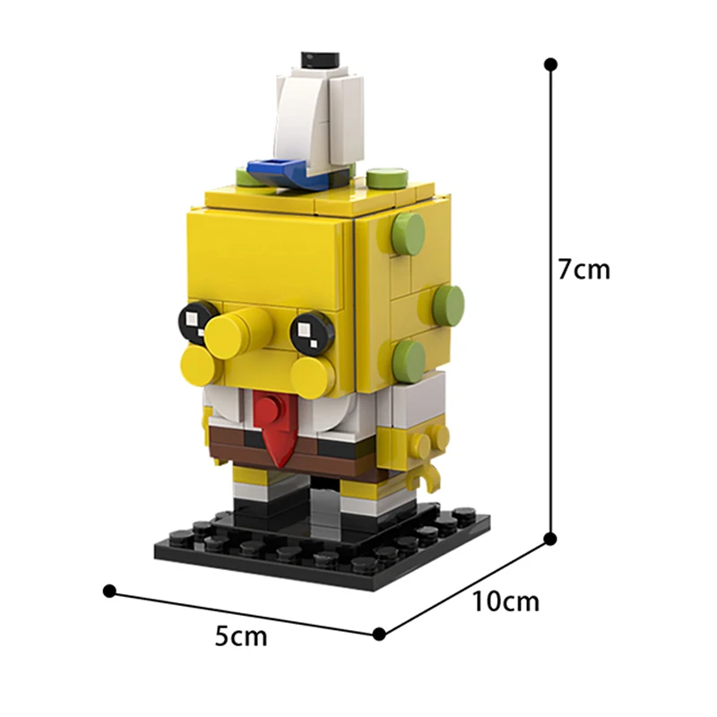 Buildmoc креативная мультяшная губка крабы краба капитан эуд ресторан городской дом