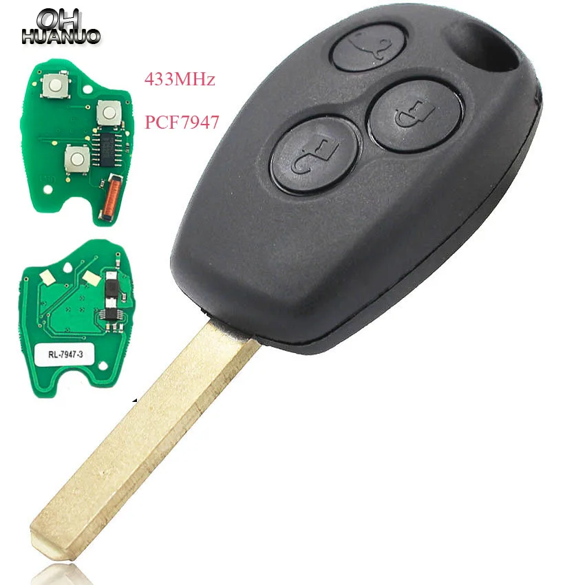 3 кнопочный Автомобильный ключ с дистанционным управлением подходит для RENAULT Clio3