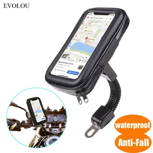telephone holder motorcycle phone bag for samsung iphone moto bicycle rear view mirror mount holder stand waterproof case cover free global shipping