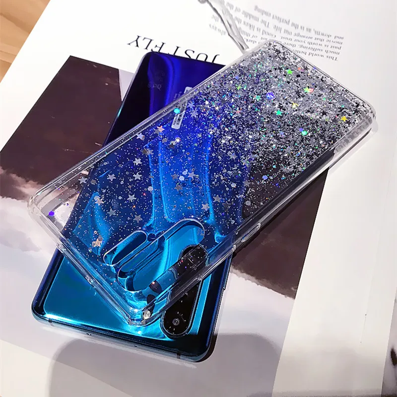 Чехол для huawei P20 Lite 2019 блестящий чехол со звездами Huawei Y9 Y7 Y6 p smart P30 Pro P10 P9 P8 мягкий