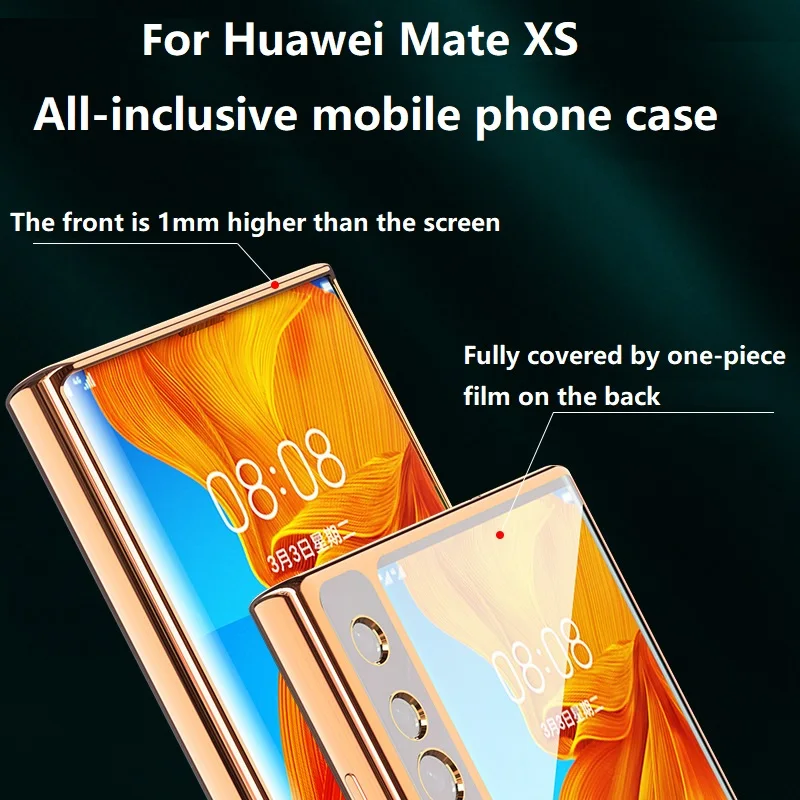 Гальванический силиконовый чехол для мобильного телефона Huawei Mate XS с пряжкой