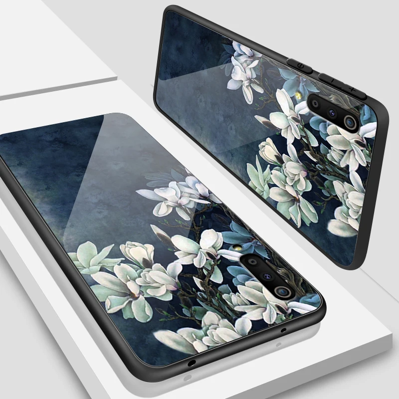Для samsung Galaxy A40 A10 A20 A30 A50 A8S A6S A70 A80 A90 закаленное Стекло чехол J4Plus M10 M20 M30 Note9 роскошный защитный чехол - Цвет: W162