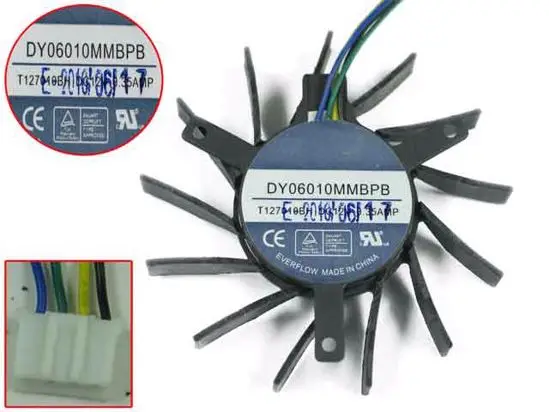 

Everflow DY06010MMBPB T127010BH DC 12V 0.35A Server Cooling Fan