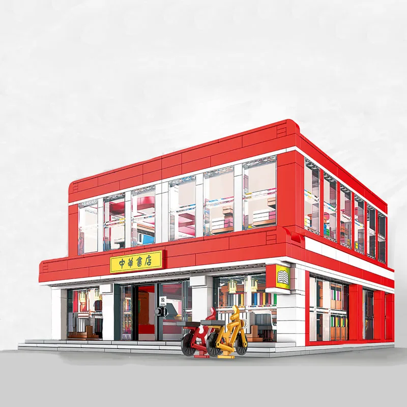 

Creator Expert Moc Bricks Street View Bookshop Model Building Blocks 2353Pcs 86003 Moc Modular Bricks Toys Cafe Corner Diner