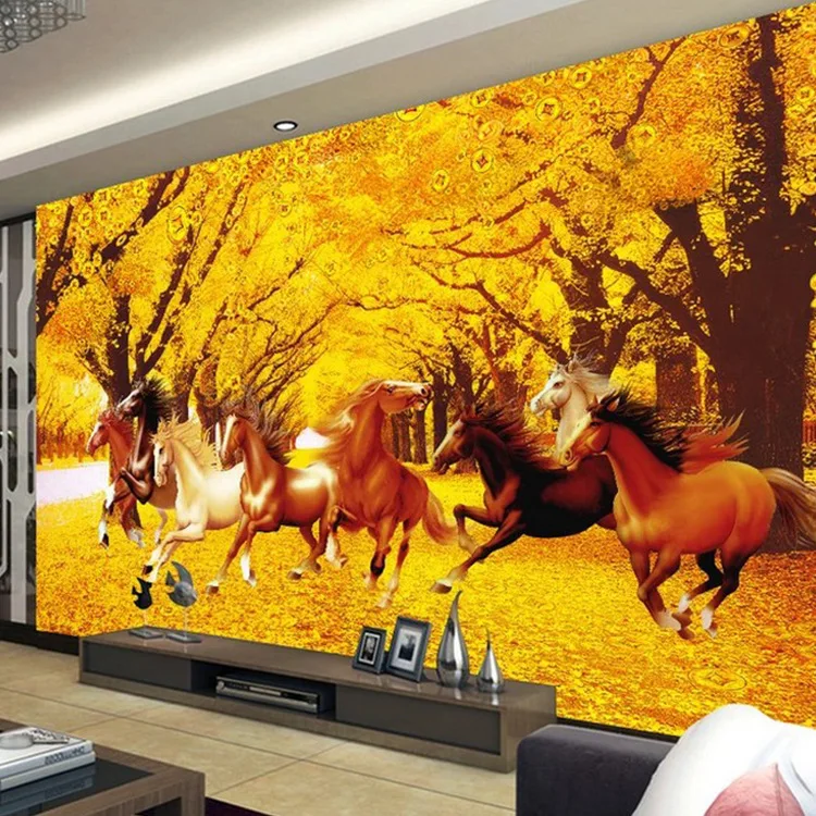 

New eight horses painted with diamonds cross stitch living room