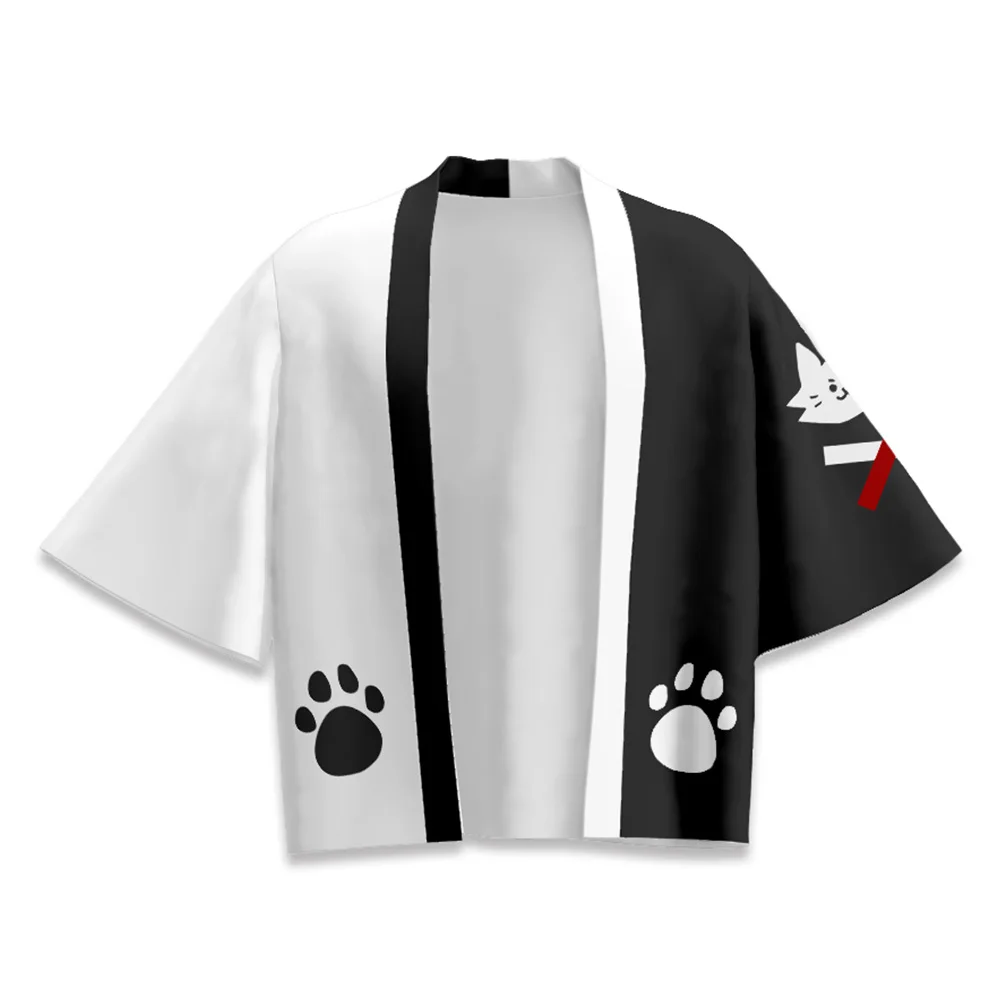 

Hololive Vtuber Ōokami Mio Cloak Kimono Cardigan Robe Cospaly Costume Print Casual Coat