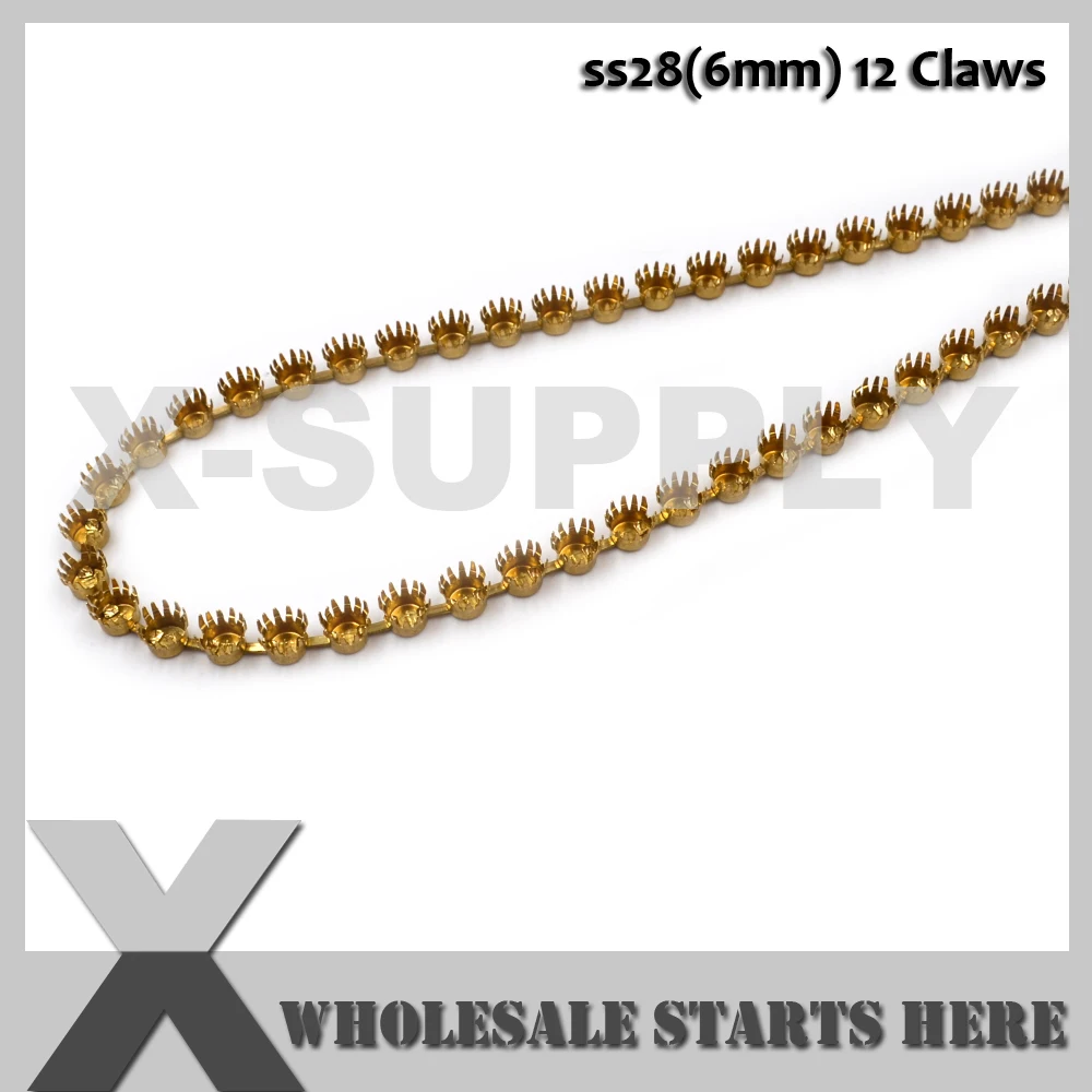 Ss28 (6 мм) 12 когтей латунные Круглые Пустые цепи для чашек используемые кристаллов